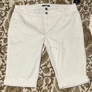 Chaps White Jean Shorts for Women